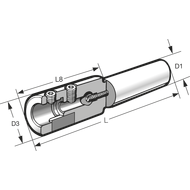 Kombi-Flachsenker-Halter Modell 0A Schaft MK1 (Senkbereich 7-16,5mm)